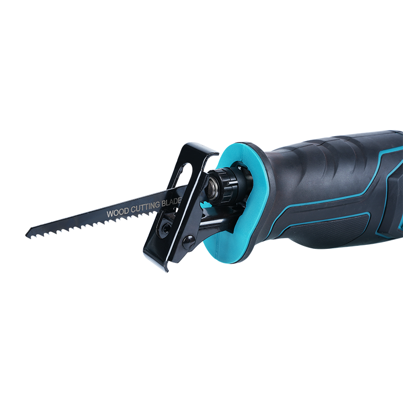 ZY11501 750W reciprocating saw with alloy self-tightening chuck. Soft leather-wrapped handle.