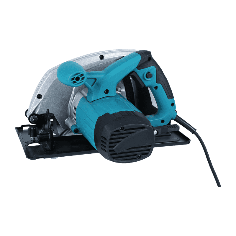 ZY2352 2200W high-power electric circular saw with angle adjustment knob, safety guard, sturdy baseplate, and comfortable ergonomic handle.